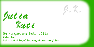 julia kuti business card